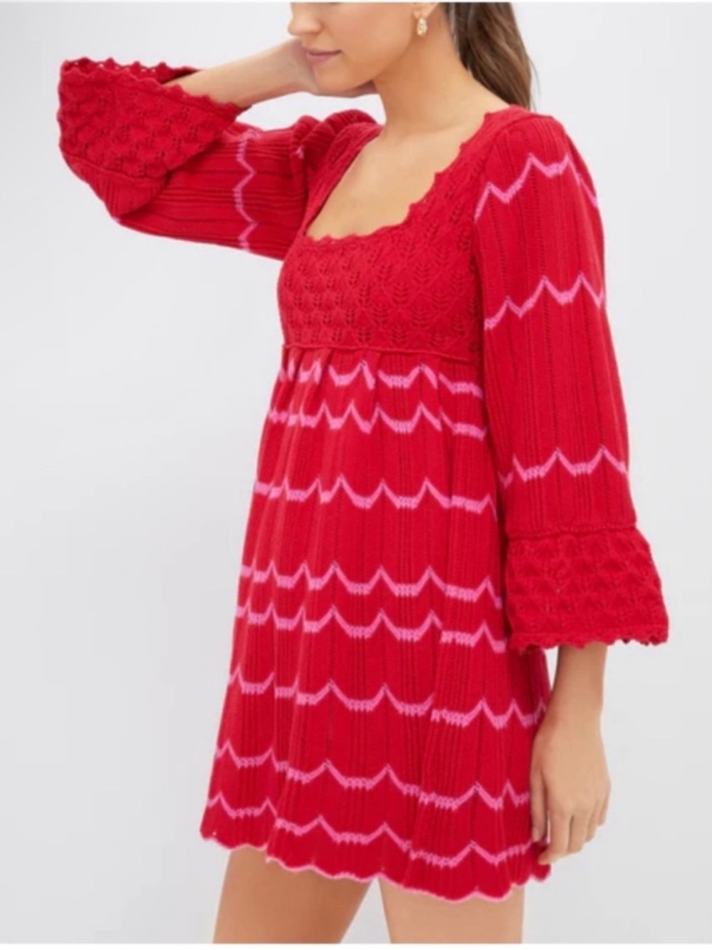 Tuckernuck Pomander Place Devon Dress
Red Crochet Trim Size Small S